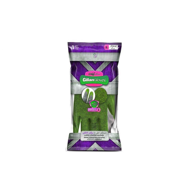 دستکش ایمنی دستکش گیلان مدل LATEX01 بسته 12عددی