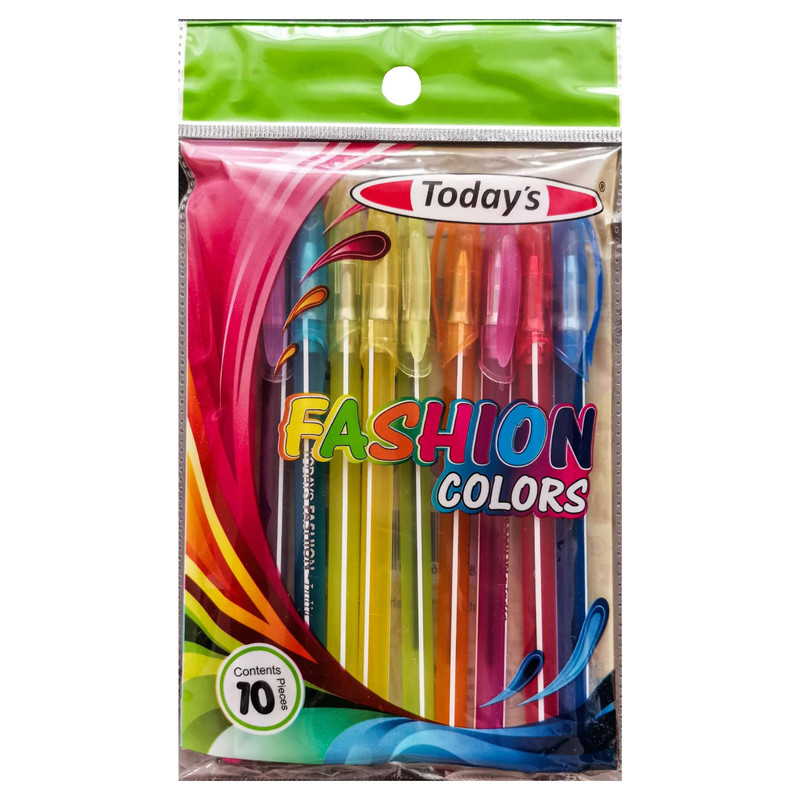 خودکار تودیز مدل FASHION COLORS بسته 10 عددی