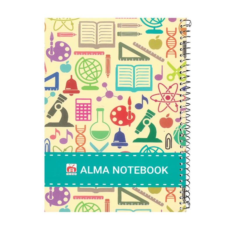 دفتر مشق 100 برگ آلما طرح FORMULA مدل مقوایی کد 7190