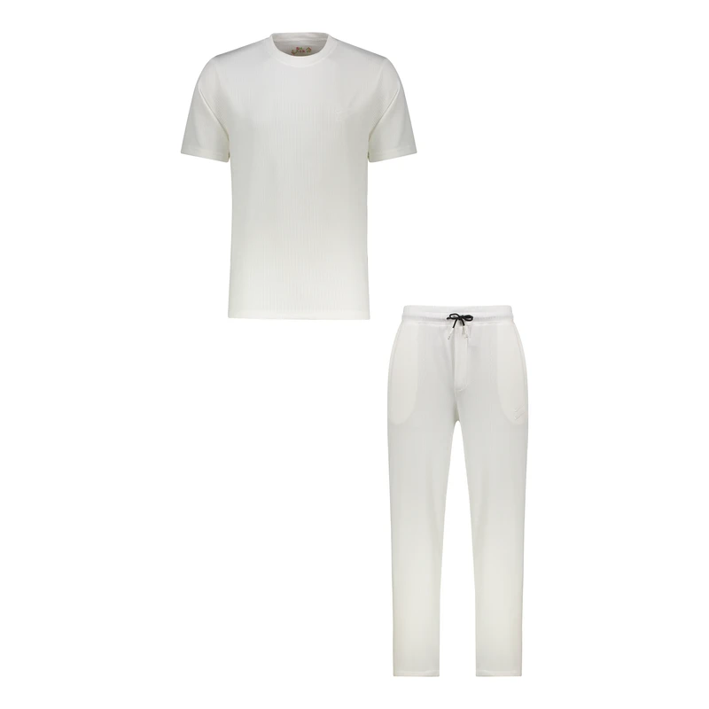 ست تی شرت آستین کوتاه و شلوار راحتی مردانه کد 202401