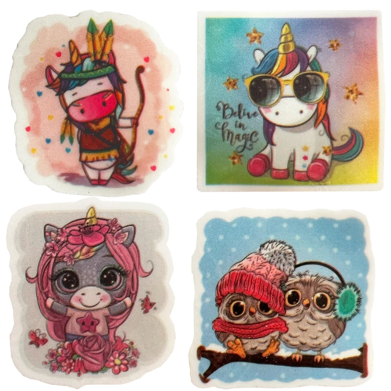 استیکر پارچه و لباس مدل کول کیوت کد 5 مجموعه 4 عددی