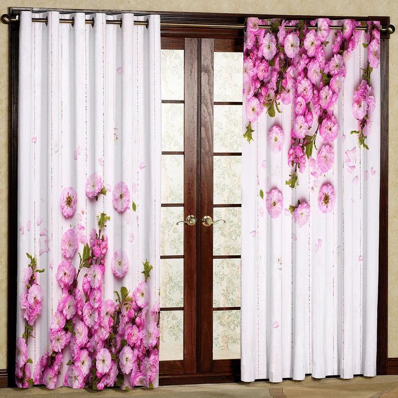 پرده مدل گل دار مخمل پانچی کد 4811 سایز 140x200 سانتی متر