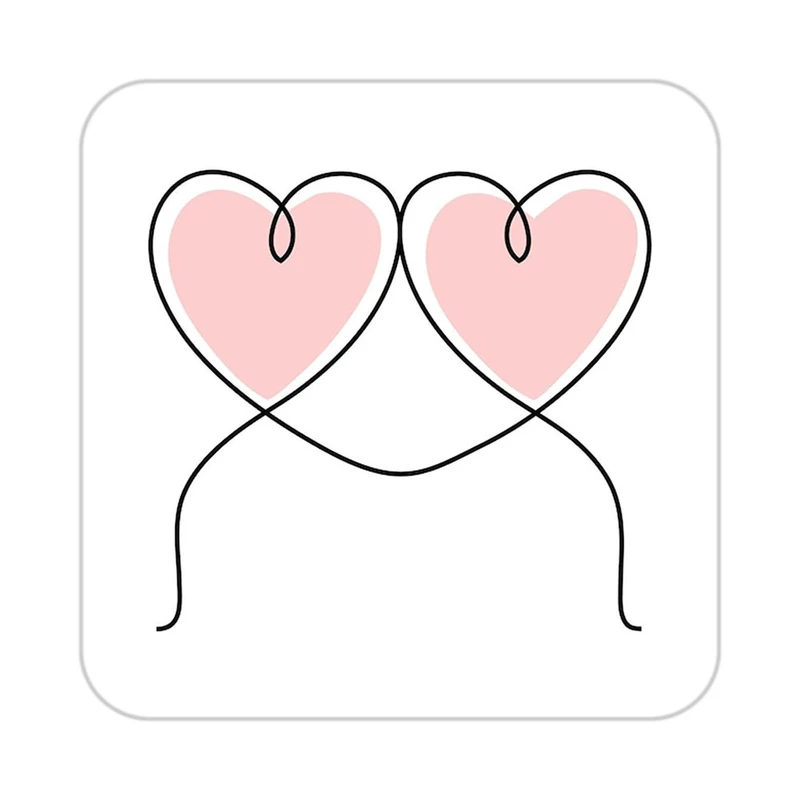 زیر لیوانی کاکتی طرح عاشقانه مدل mp38565