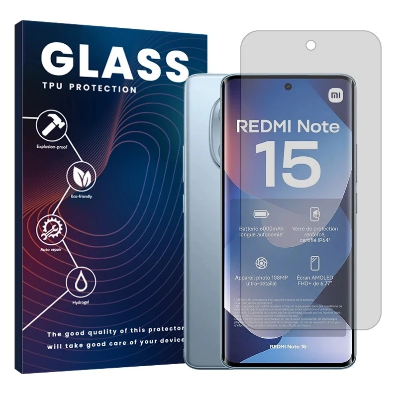 محافظ صفحه نمایش شفاف گلس مدل هیدروژلی مناسب برای گوشی موبایل شیائومی Redmi Note 15 4G