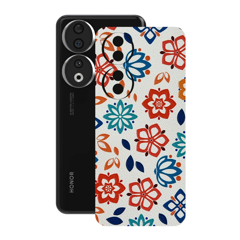 برچسب پوششی ریمکس مدل Leth طرح گل مناسب برای گوشی موبایل آنر 90