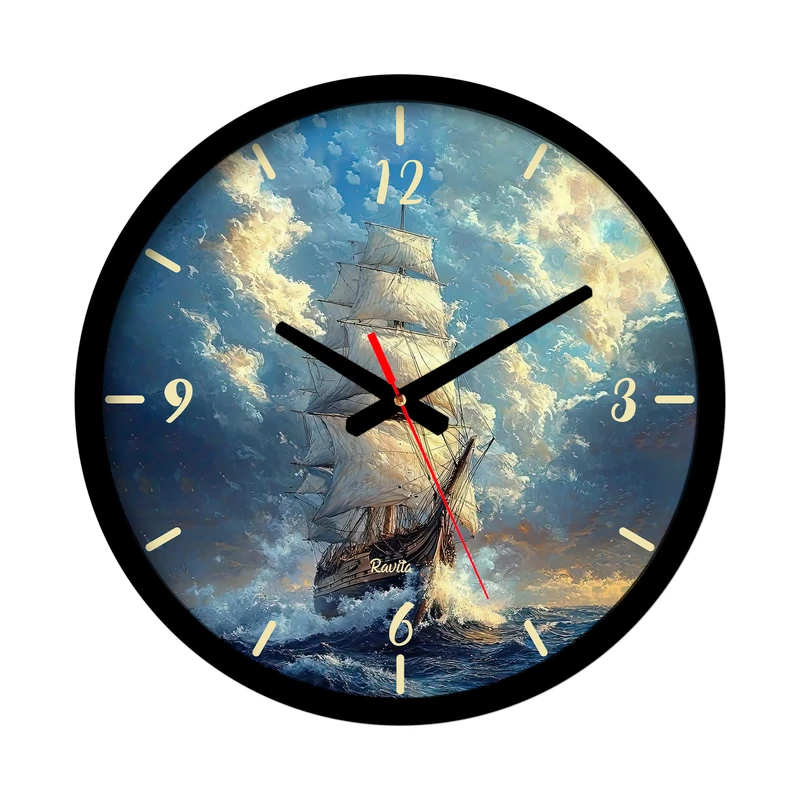 ساعت رومیزی عقربه‌ای راویتا مدل کشتی کد 3713