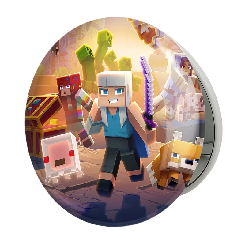 آینه جیبی خندالو طرح بازی ماینکرافت Minecraft مدل تاشو کد 23281 