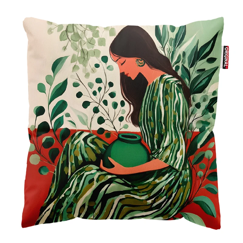 کوسن پاد آفرین مدل پینترستی دخترانه کد PK403852 سایز 40*40 سانتی متر