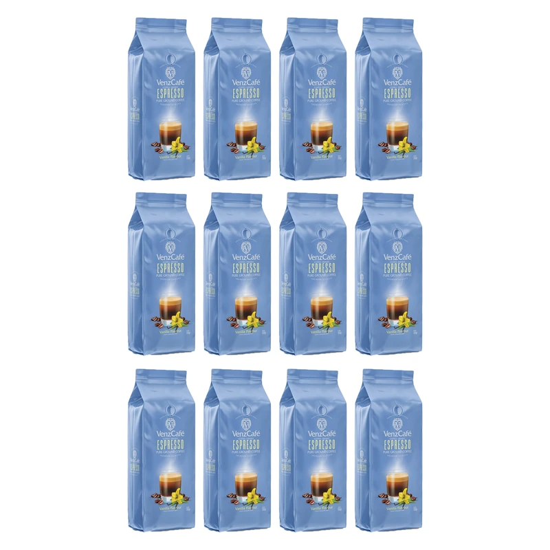 پودر قهوه اسپرسو با طعم وانیل ونزکافه بسته 12 عددی