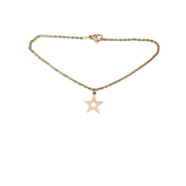 دستبند زنانه مدل ستاره تو خالی