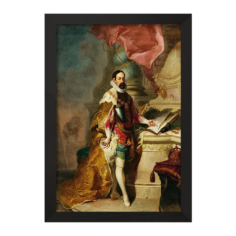 تابلو خندالو مدل نقاشی قیصر ماکسیمیلیان دوم اثر فرانتس آنتون پالکو کد F12448