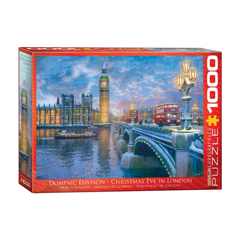 پازل 1000 تکه یوروگرافیکس پازلز مدل Christmas Eve In London كد 0916-6000