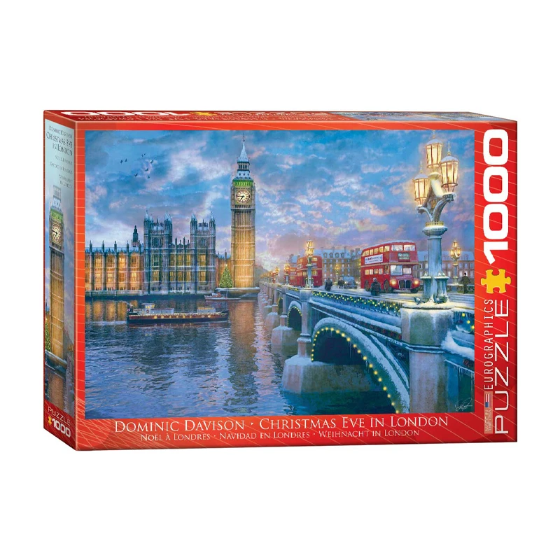 پازل 1000 تکه یوروگرافیکس پازلز مدل Christmas Eve In London كد 0916-6000