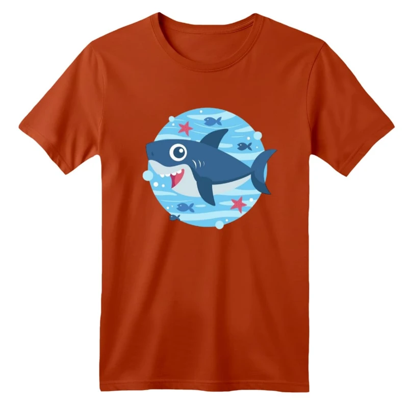 تی شرت آستین کوتاه بچگانه مدل کوسه کد ۱۱