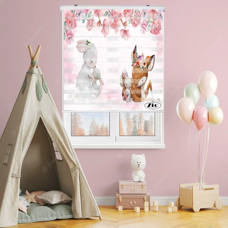 پرده زبرا زیو مدل K3025 سایز 150x200 سانتی متر