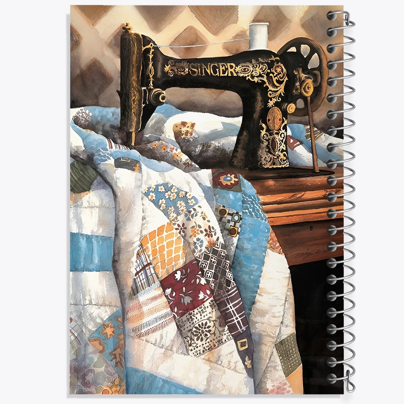 دفتر مشق 100 برگ خندالو طرح چرخ خیاطی کد N2012