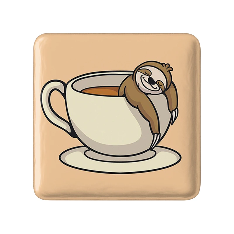 مگنت خندالو طرح قهوه Coffee مدل مربعی کد 22009