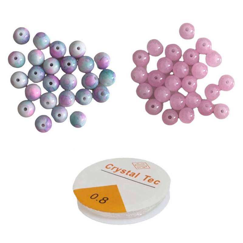 مهره و کش دستبند کد 116 مجموعه 51 عددی