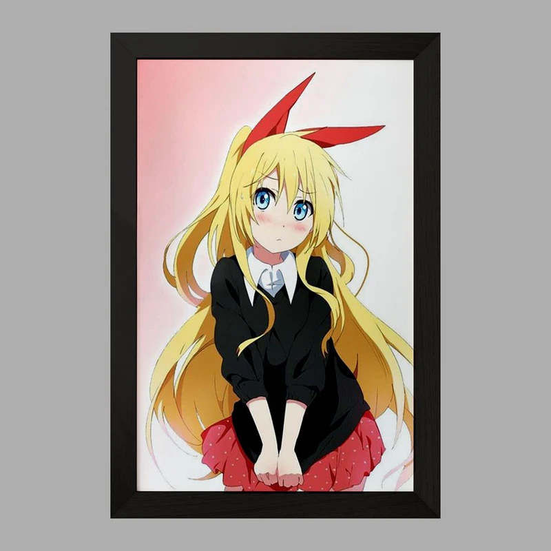 تابلو خندالو مدل انیمه عشق دروغین  کد 17186