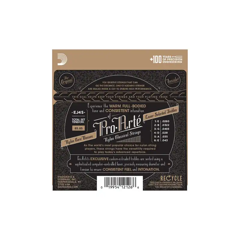 سیم گیتار کلاسیک داداریو مدل EJ45 M