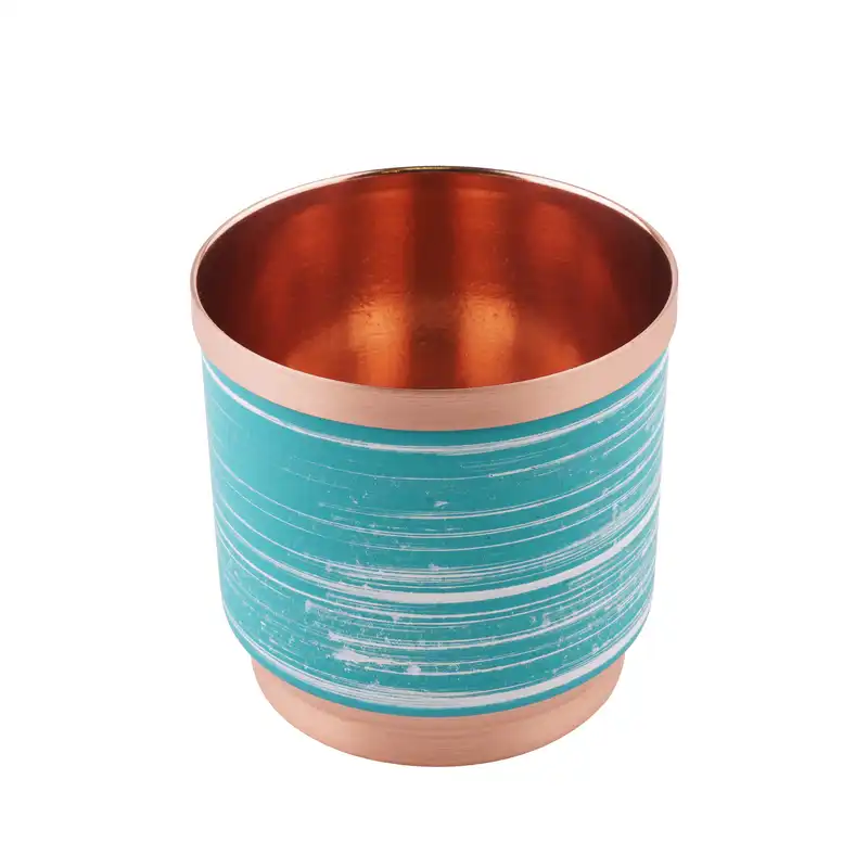 لیوان مسی مدل رویال طرح خطی