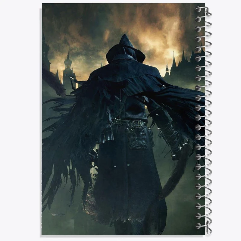 دفتر ژورنال نویسی 50 برگ خندالو مدل نقطه ای طرح بازی بلاد بورن Blood Borne کد 30081