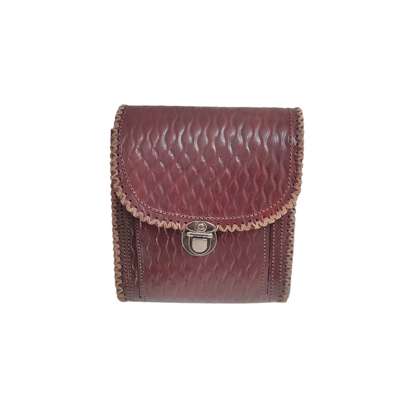 کیف دوشی چرمی مدل دکمه ای 04