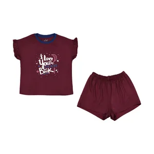 ست تی شرت و شلوارک دخترانه ناربن مدل 1521367-71