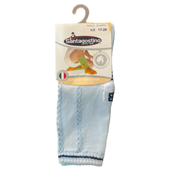 جوراب ساق بلند نوزادی سانتاگوستینو مدل 83393 رنگ آبی