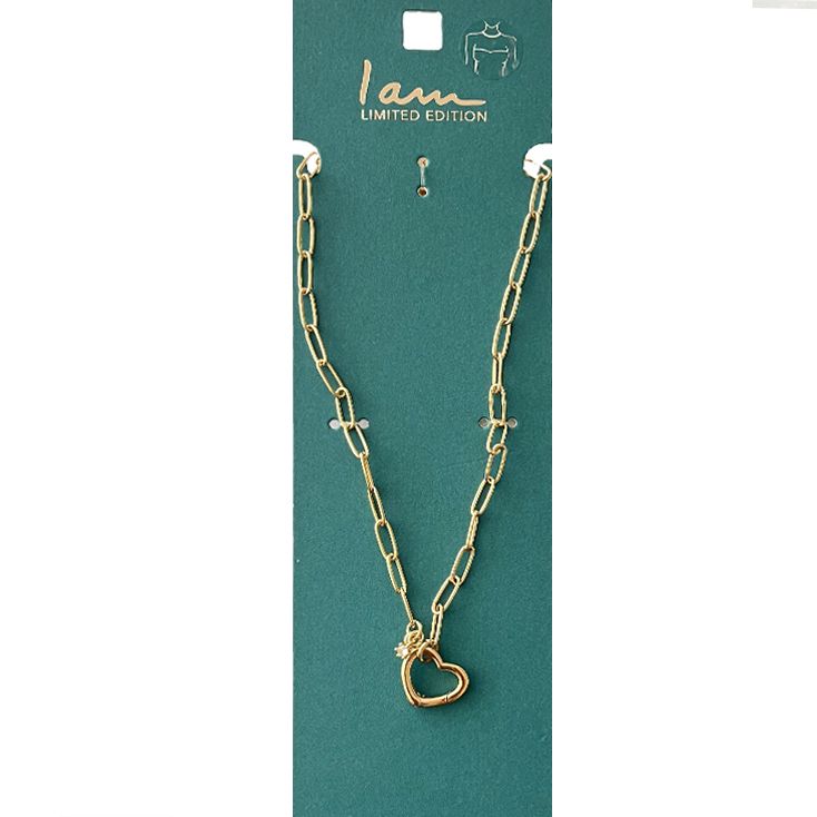 گردنبند زنانه آی ام مدل قلب و نگین کد 5903 -  - 3