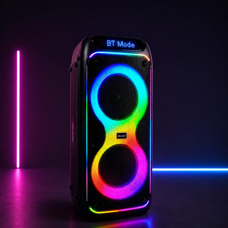 اسپیکر بلوتوثی قابل حمل برودو مدل KARAOKE BOX