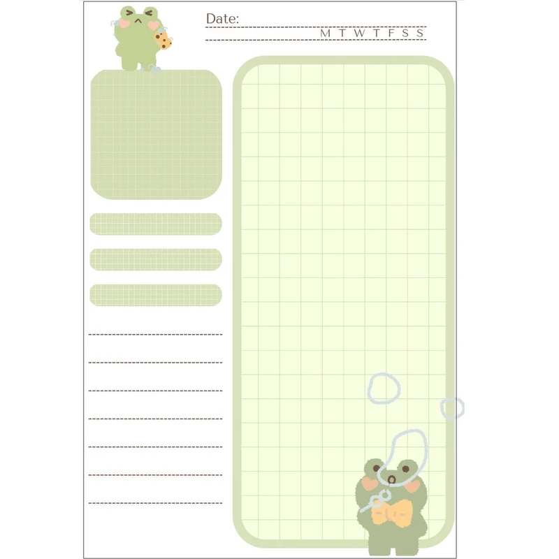 کاغذ یادداشت A5 مدل to do list planner کد 888 بسته 30 عددی