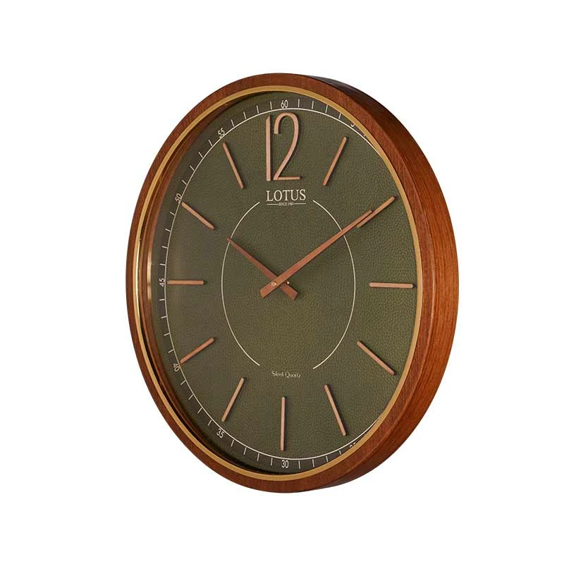 ساعت دیواری کوارتز لوتوس مدل WD-1211-BR/G-GREEN