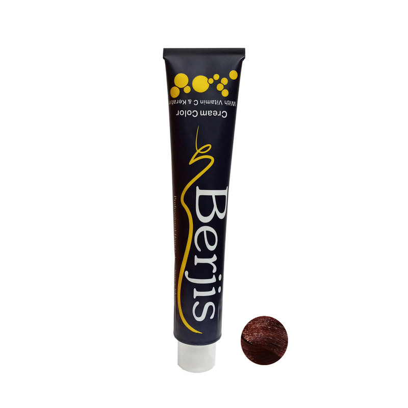 رنگ مو برجیس شماره 5.4حجم 100 میلی لیتر رنگ قهوه ای مسی روشن 