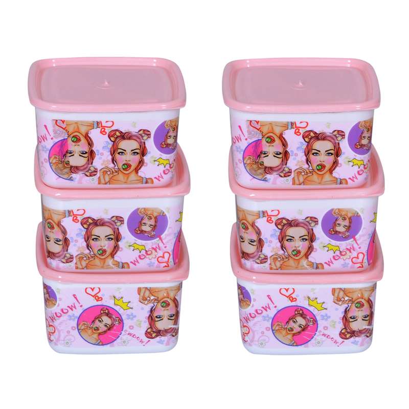 ظرف نگهدارنده مدل رامان بسته 6 عددی