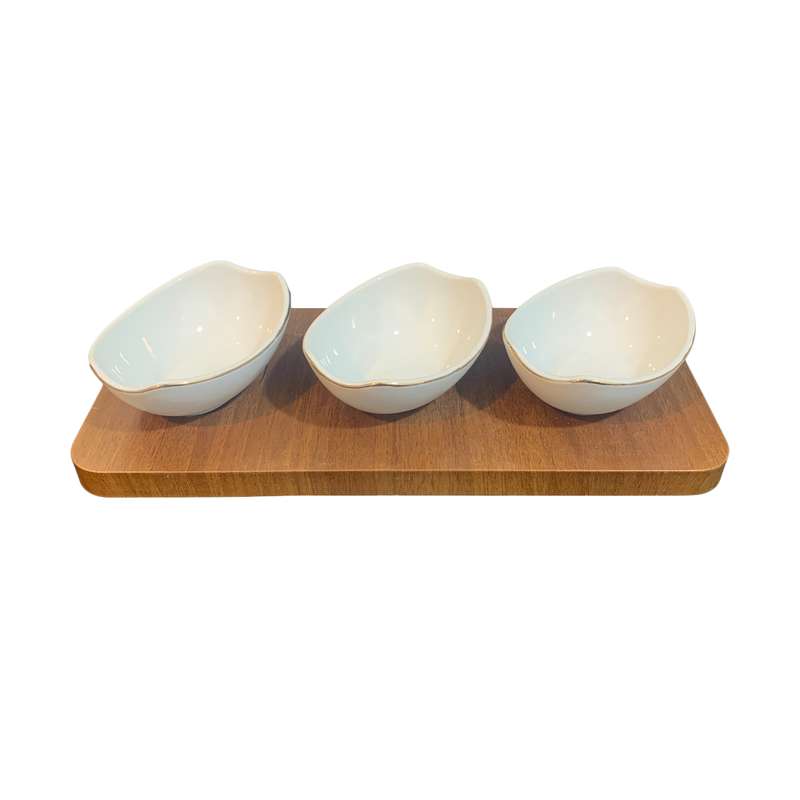 اردوخوری لمونژ مدل صدف کد 435 مجموعه 4 عددی