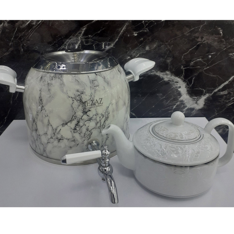 ست کتری و قوری نزاز طرح سنگ