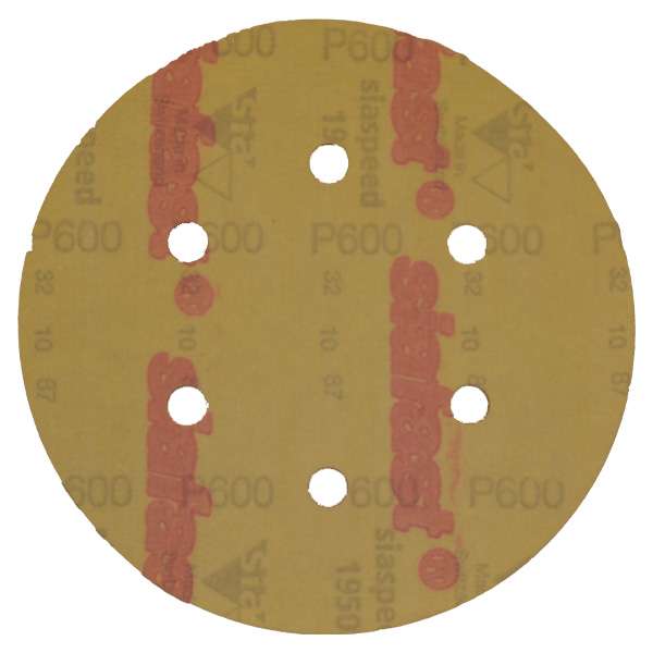 سنباده دیسکی پشت کرکی سیا مدل 150 میلیمتر P.600 کد 1950 پک 10 عددی