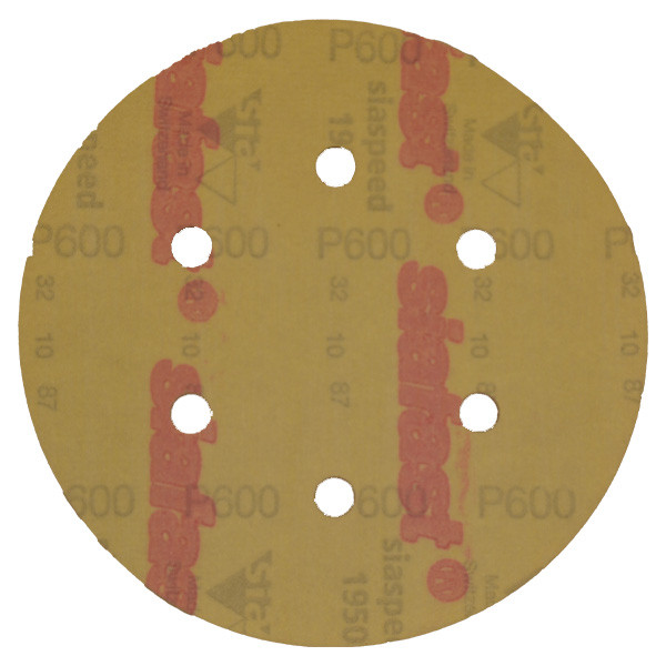 سنباده دیسکی پشت کرکی سیا مدل 150 میلیمتر P.600 کد 1950 پک 10 عددی