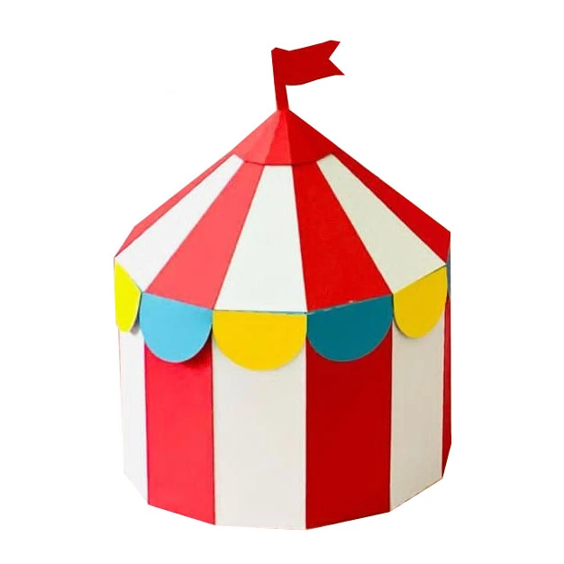 جعبه هدیه مدل چادر طرح خیمه سیرک