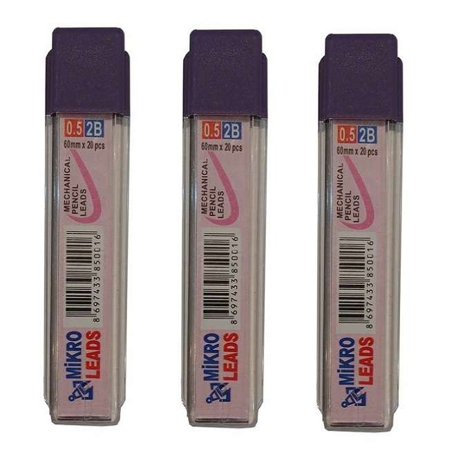 نوک مداد نوکی 0.5 میلی متری میکرو مدل شقایق بسته 3 عددی نوک مداد نوکی 0.5 میلی متری میکرو مدل شقایق بسته 3 عددی