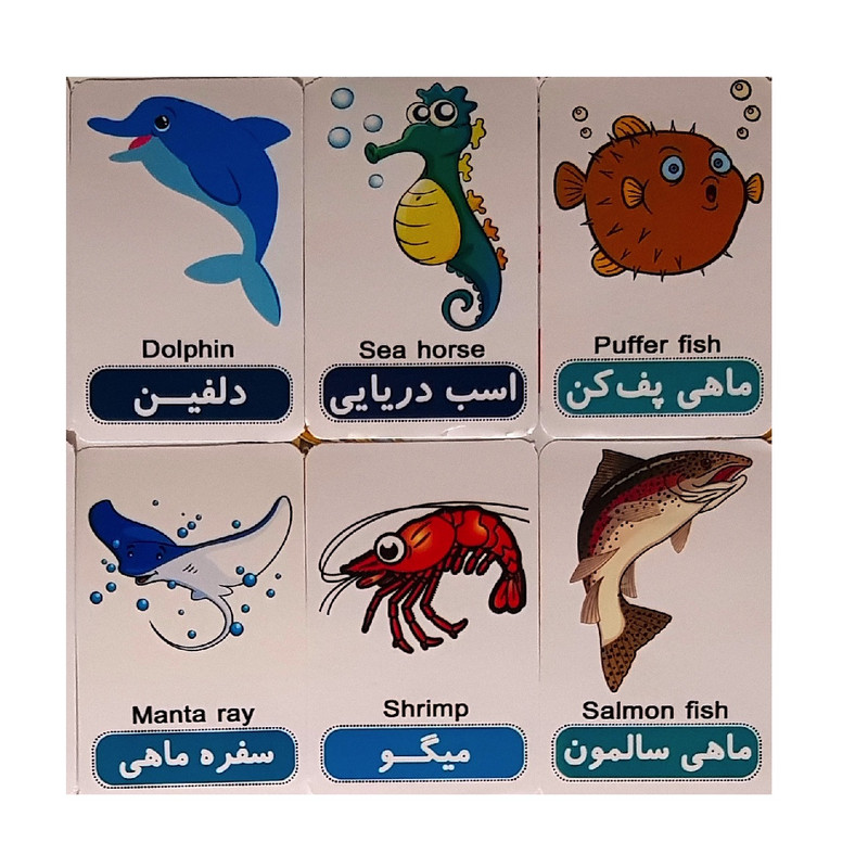 بازی آموزشی مدل جانوران دریایی و خزندگان کد BA9 مجموعه 20 عددی