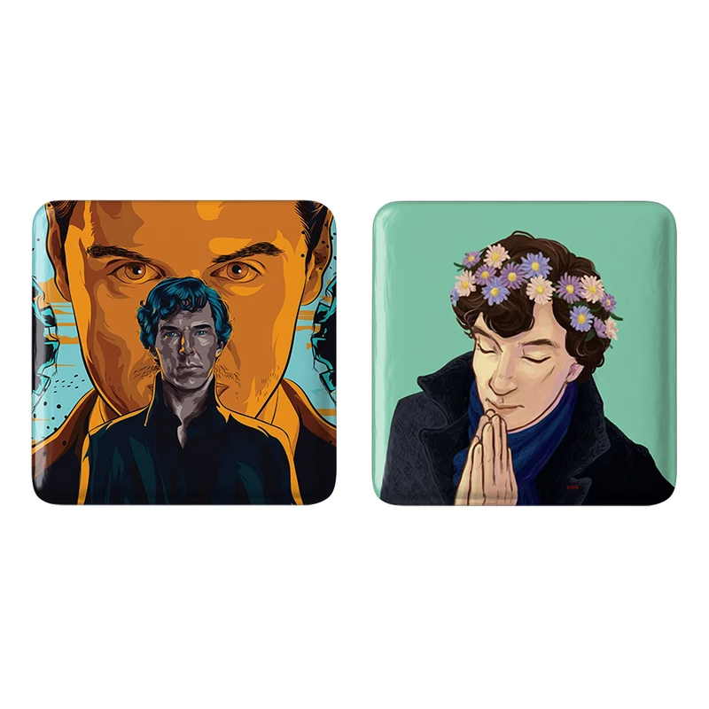 مگنت خندالو طرح شرلوک هولمز کد 1016410167 مجموعه 2 عددی