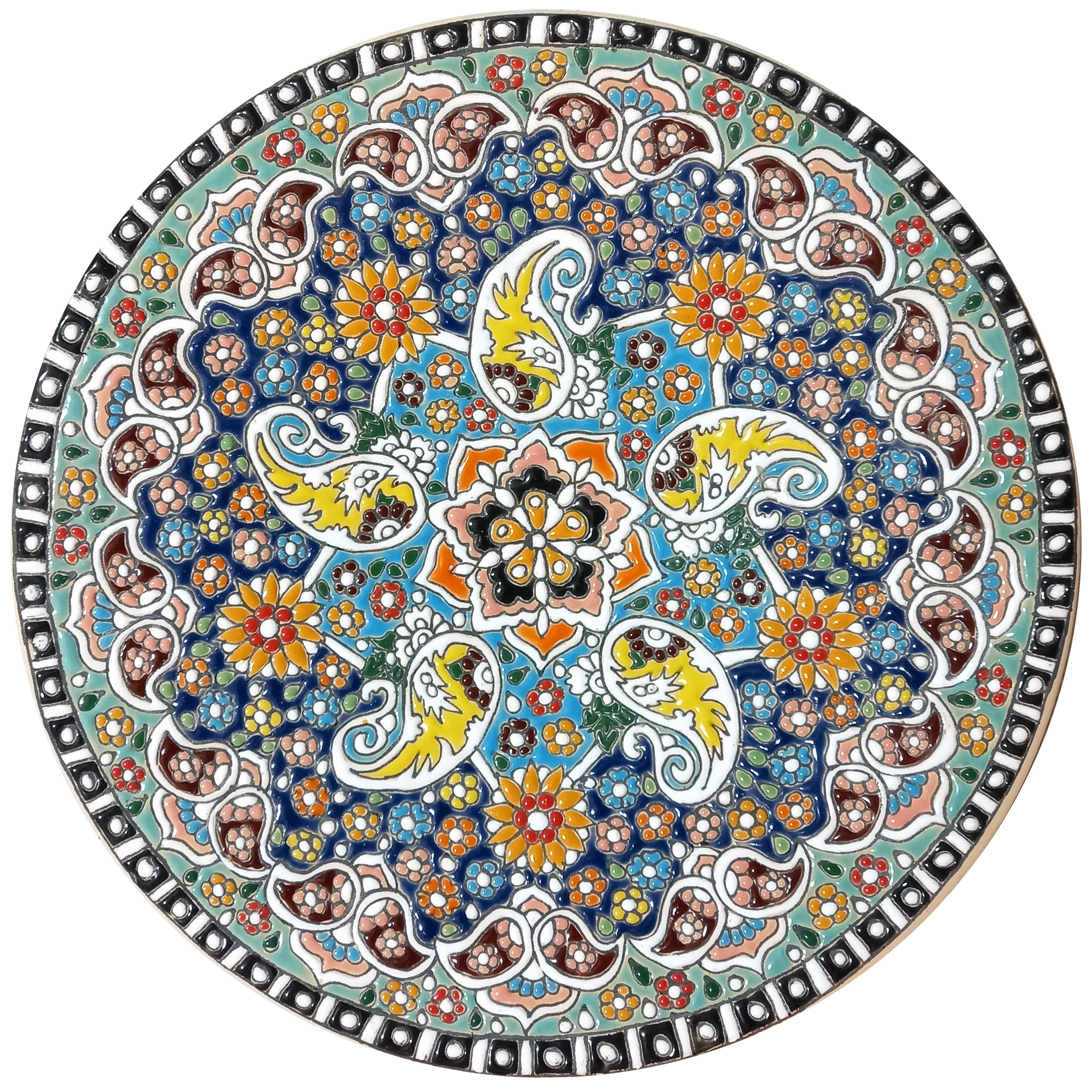  بشقاب میناکاری سفالی مدل D25-S8