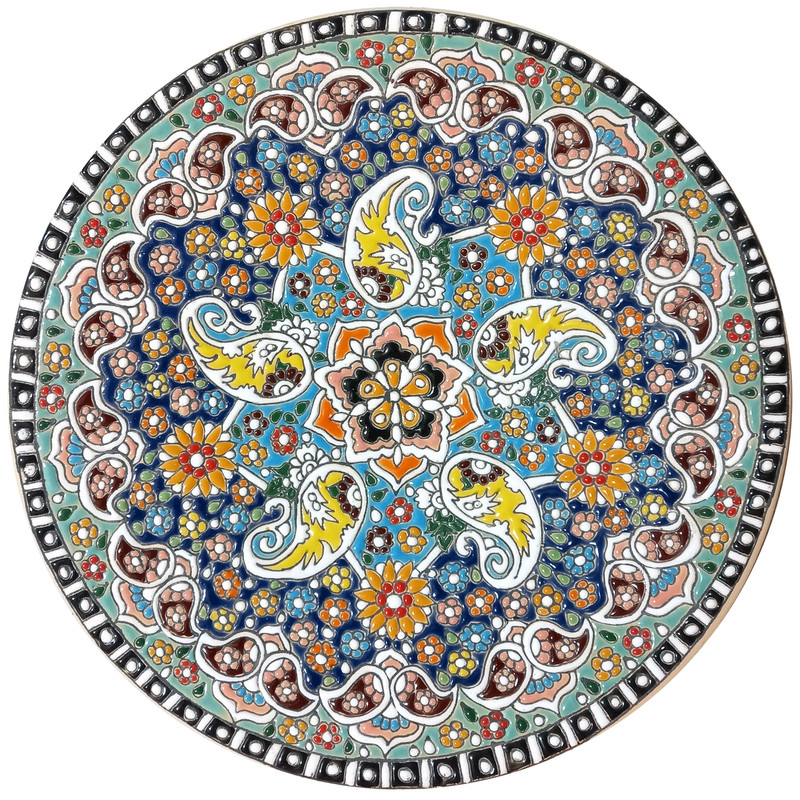  بشقاب میناکاری سفالی مدل D25-S8