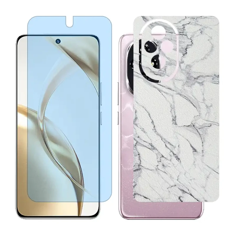 محافظ صفحه نمایش آنتی بلو گلس مدل Together مناسب برای گوشی موبایل آنر 200 / Honor 200 به همراه برچسب پوششی پشت گوشی