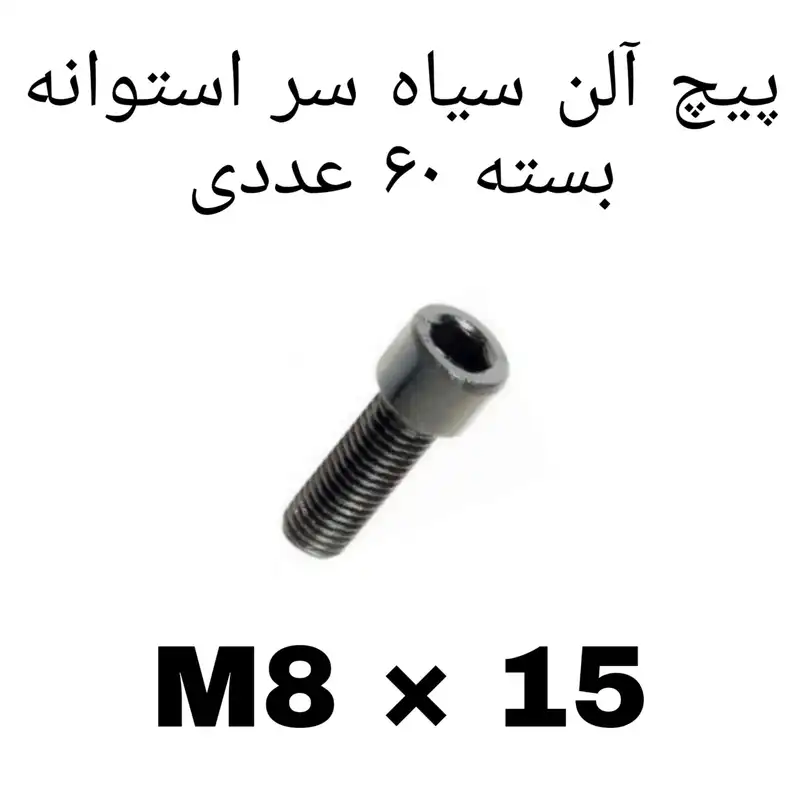 پیچ آلن مدل M8-15 کد 2198 بسته 60 عددی