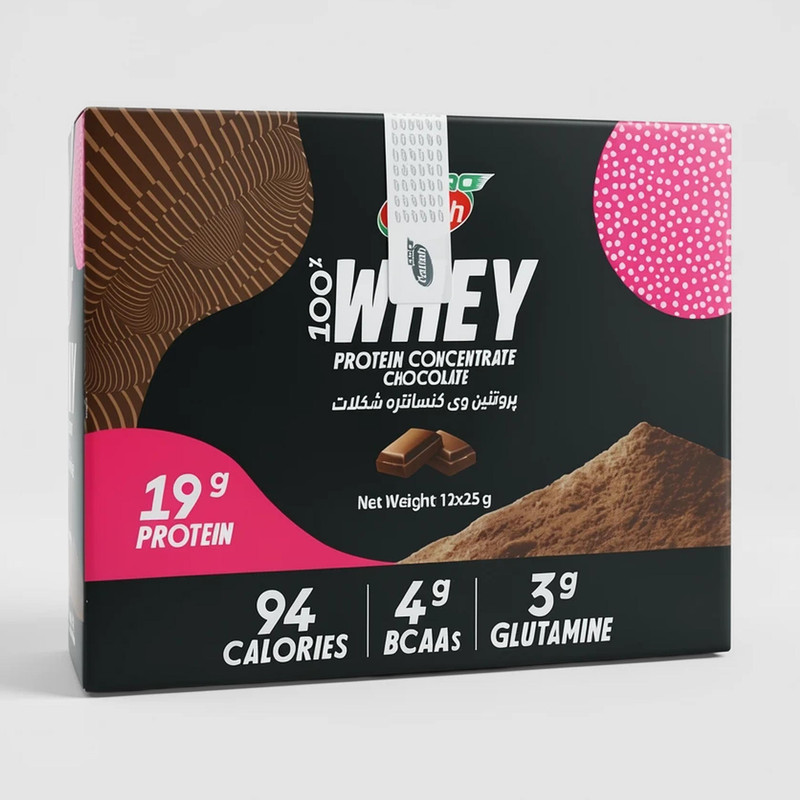 پروتئین وی با طعم شکلات کاله پرو - 25 گرم بسته 12 عددی