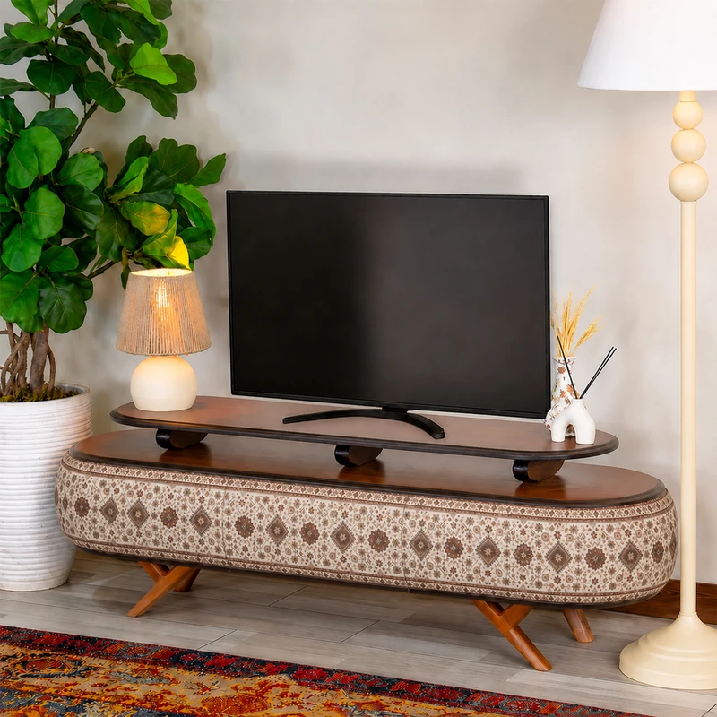 میز تلویزیون مدل کاشانه 160 مناسب برای تلویزیون تا 55 اینچ