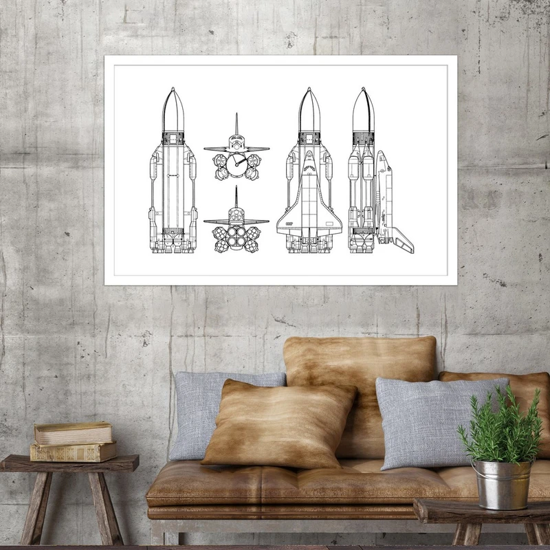 تابلو بکلیت طرح طراحی موشک فضایی مدل W-S4626